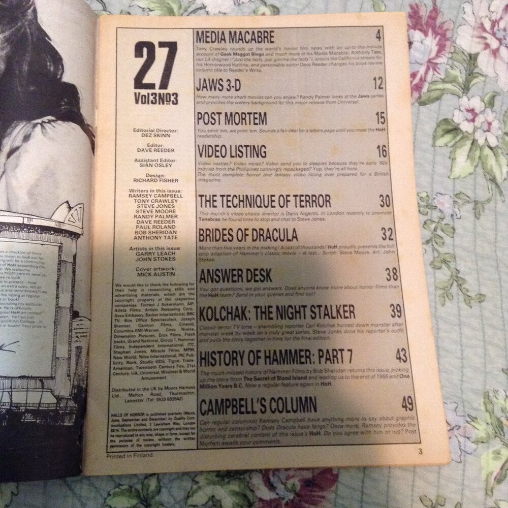 ORIGINAL Lot of 2 Halls of Horror 1983-1984 British Pulp Magazines - Picture 3 of 7